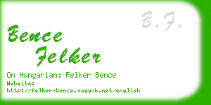 bence felker business card